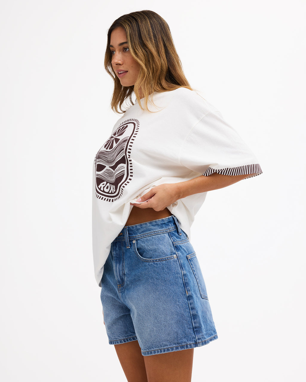 Womens Morning Splendour Mid Denim Shorts