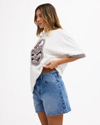 Womens Morning Splendour Mid Denim Shorts