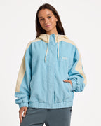 Womens Duo Cord Zip Up Hoodie Jacket