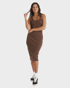 Womens Base Rib Dress Mini Dress