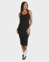 Womens Base Rib Dress Mini Dress