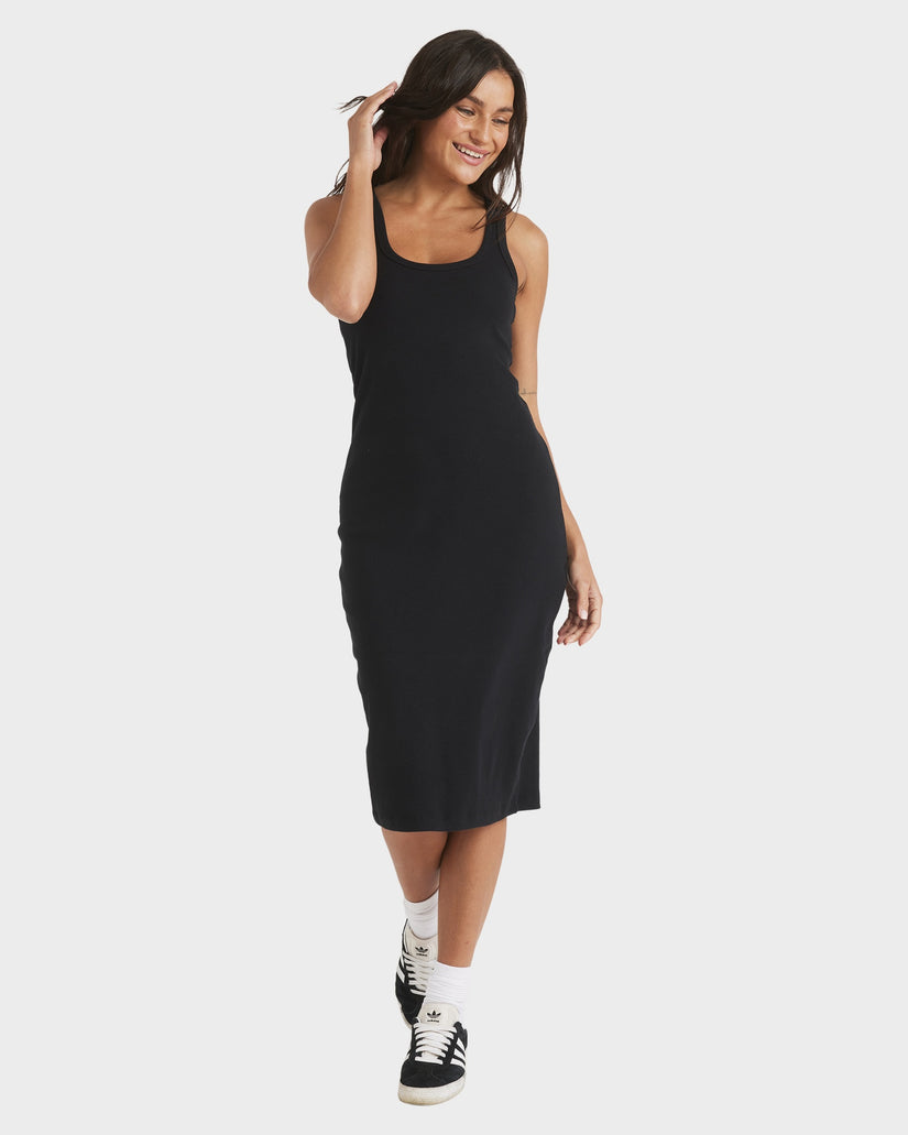 Womens Base Rib Dress Mini Dress