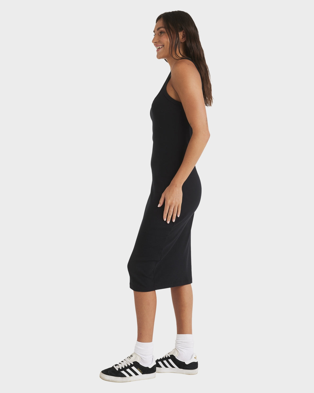 Womens Base Rib Dress Mini Dress