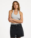 Womens Base Rib Halter Tank Top