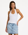 Womens Base Rib Halter Tank Top