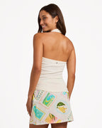 Womens Hibiscus Halter Tank Top