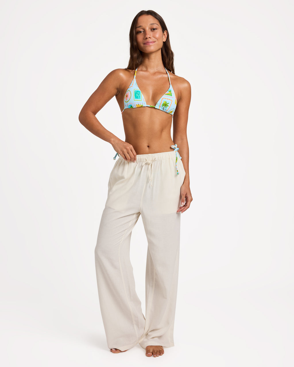 Womens Hibiscus Beach Pants