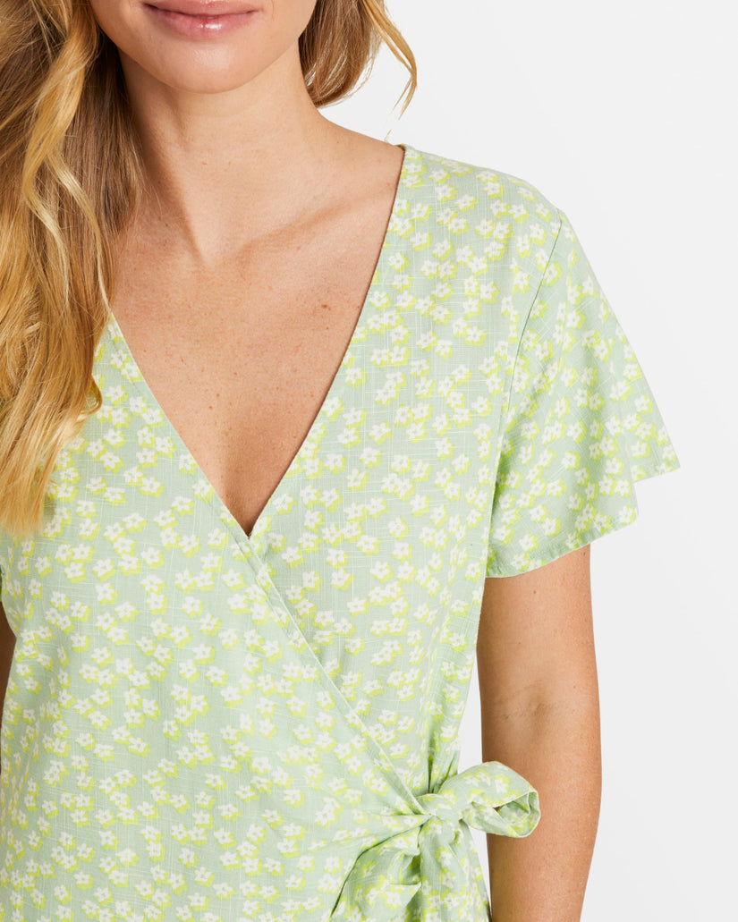 Womens Indigo Sand Wrap Ii Mini Dress