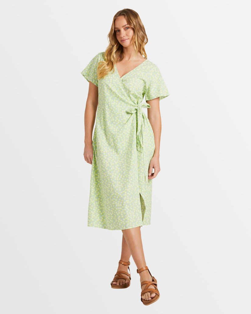 Womens Indigo Sand Wrap Ii Mini Dress