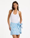 Womens Cactus Flower Wrap Mini Skirt