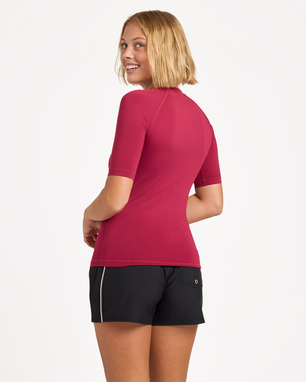 ESSENTIALS SS ZIP LYCRA