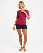 ESSENTIALS SS ZIP LYCRA