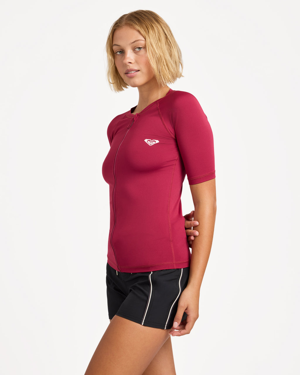 ESSENTIALS SS ZIP LYCRA