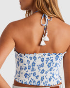 Womens Warm Waters Printed Halter Top