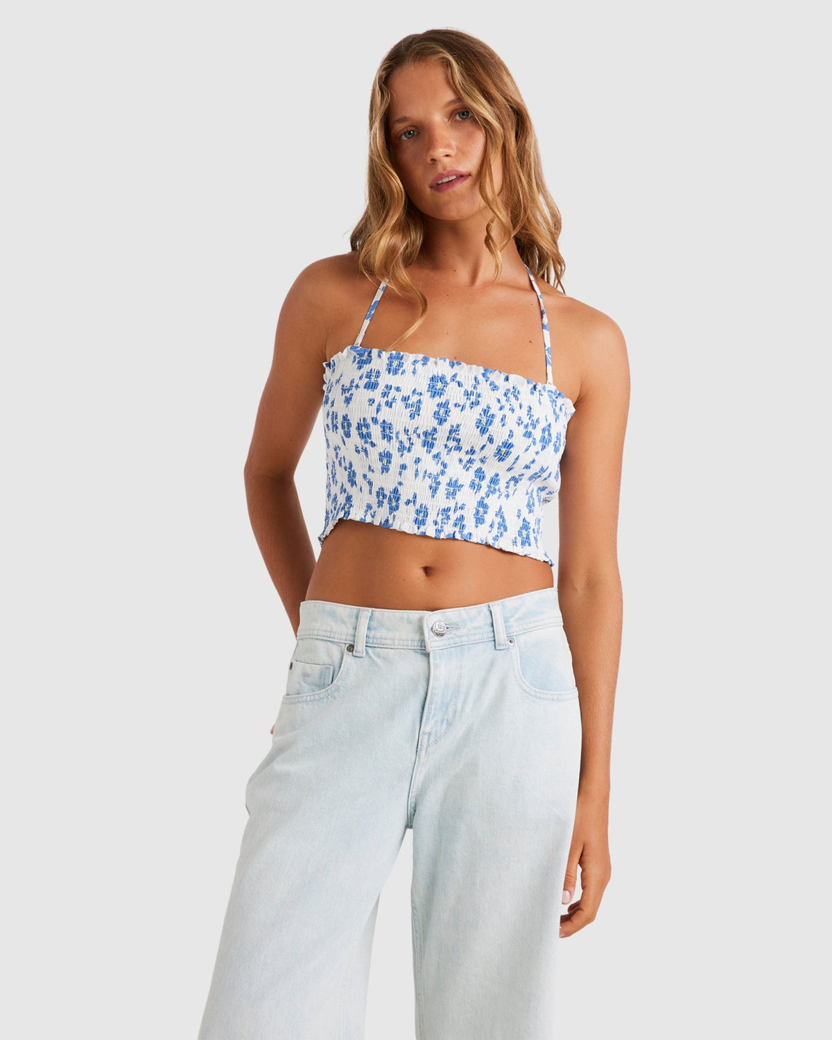 Womens Warm Waters Printed Halter Top
