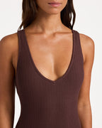 Womens Aruba V Neck One Piece Swimsuit