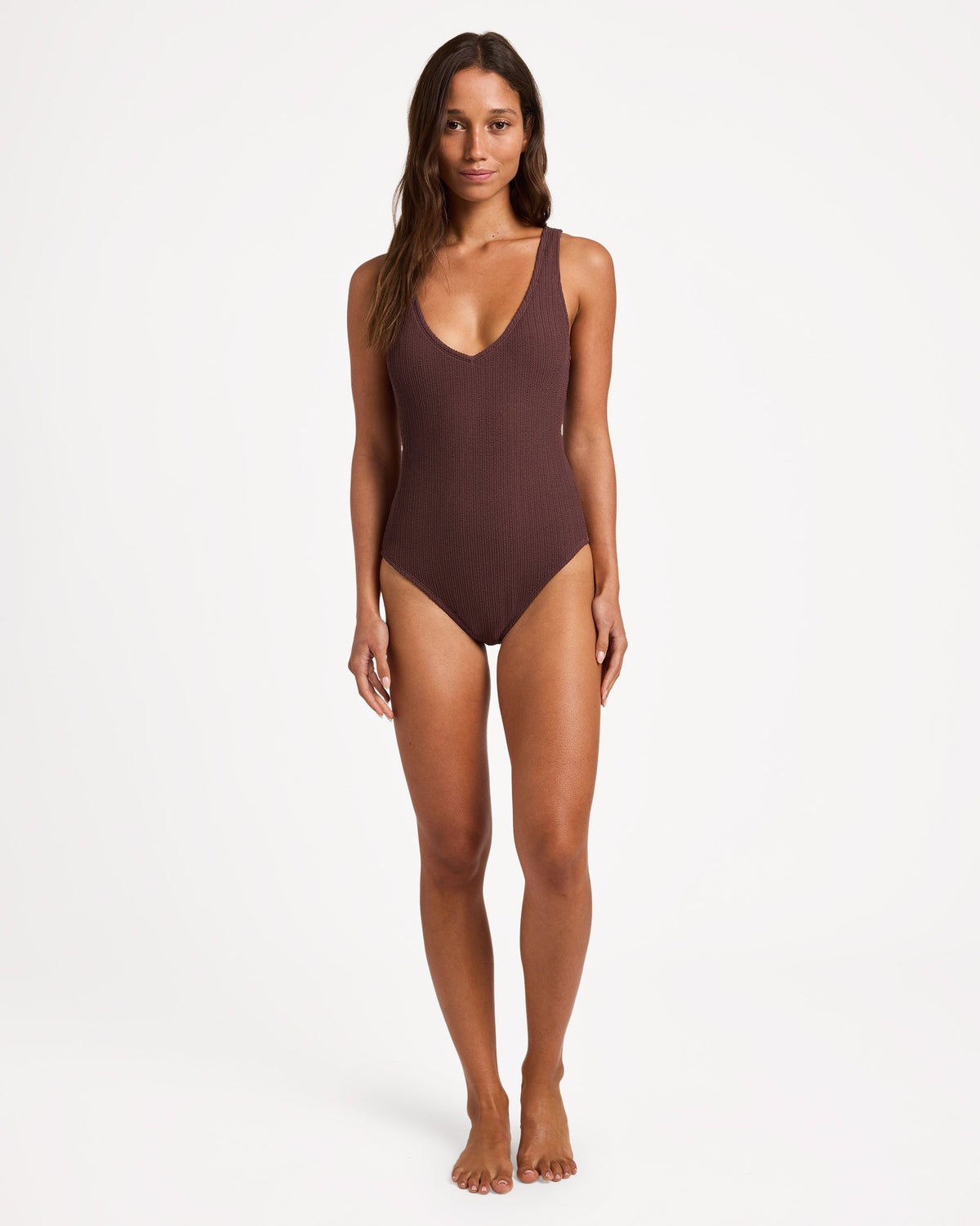 Womens Aruba V Neck One Piece Swimsuit