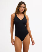 Womens Roxy Love V Neck One Piece Swimsuit