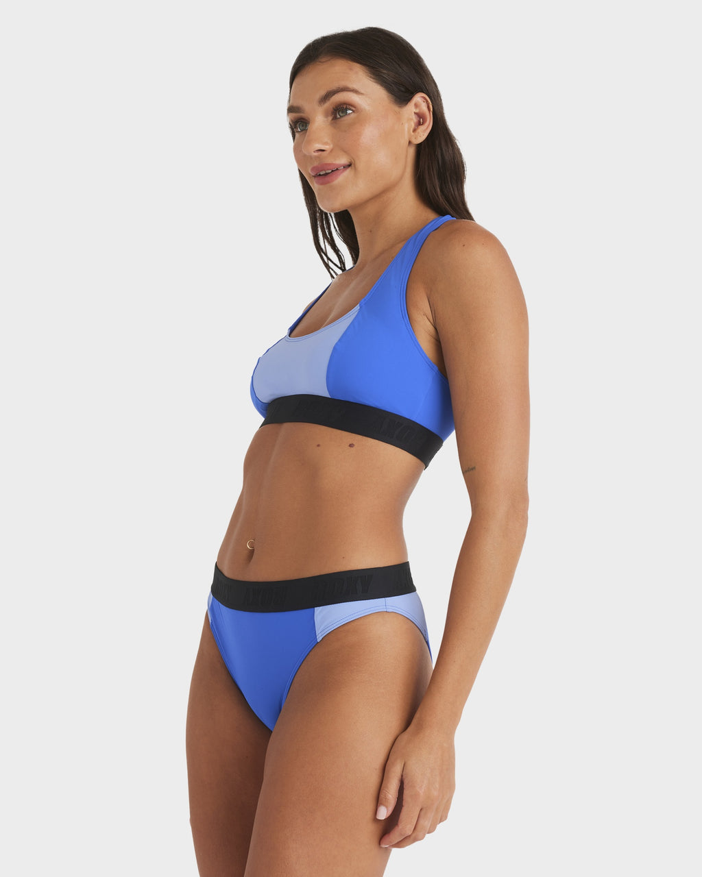 Womens Block Active Moderate Bikini Bottom