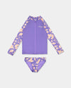Girls 2-7 Plumeria Love Long Sleeve Rashguard