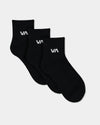 Womens Va Mini Black Crew Socks