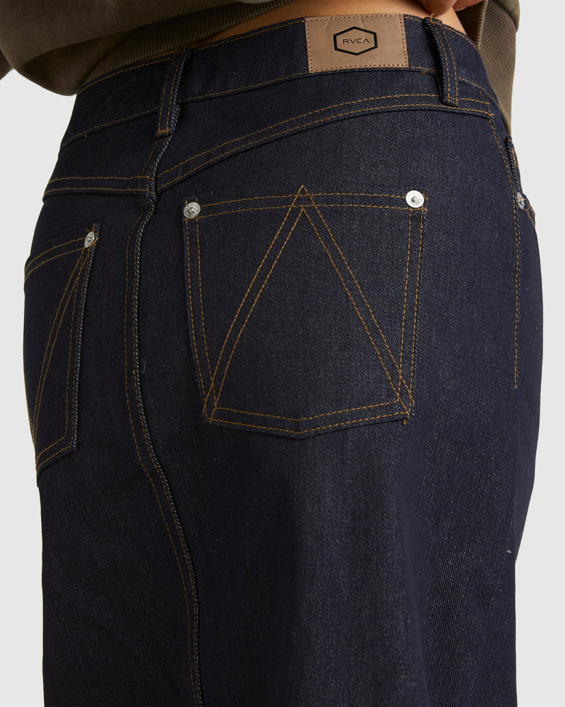 Womens Denim Maxi Skirt