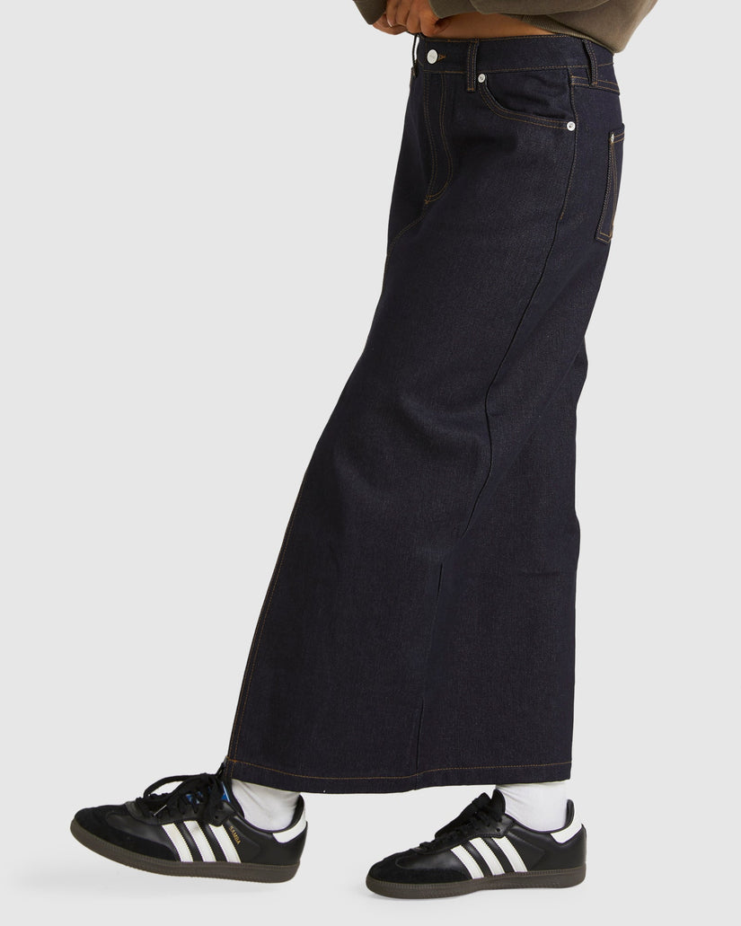 Womens Denim Maxi Skirt