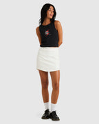 Womens Scooped Mini Denim Skirt