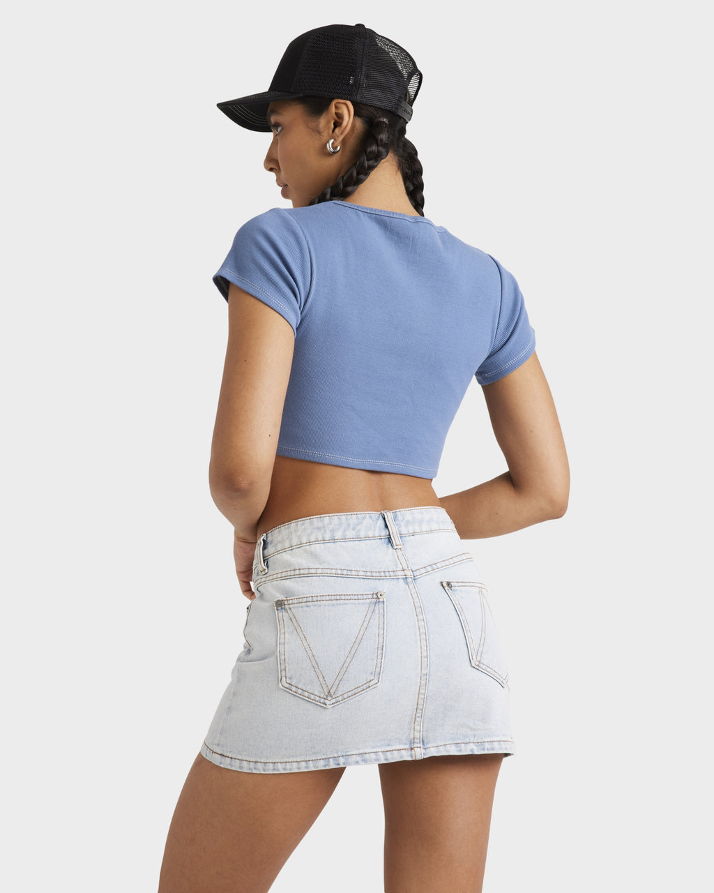 Womens Mini Denim Skirt