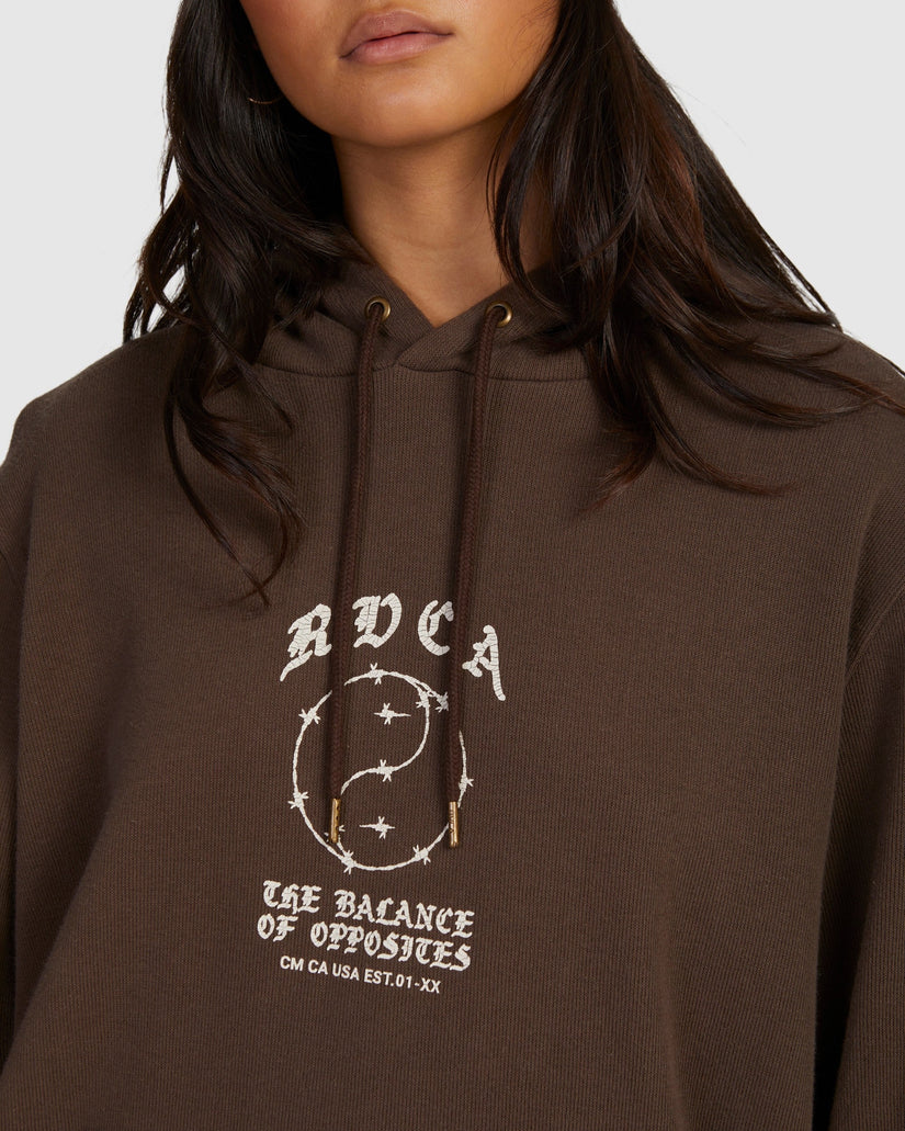 Womens Lax Slouched Pullover Hoodie