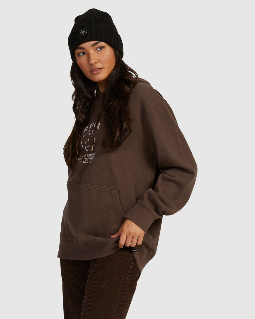 Womens Lax Slouched Pullover Hoodie