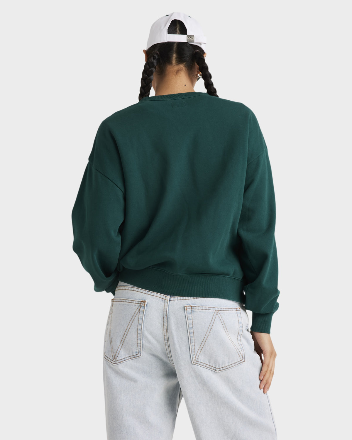 Womens Worldly Pocket Crew Neck