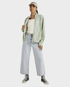 Womens Matcha Slouched Fleece Jacket