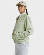 Womens Matcha Slouched Fleece Jacket