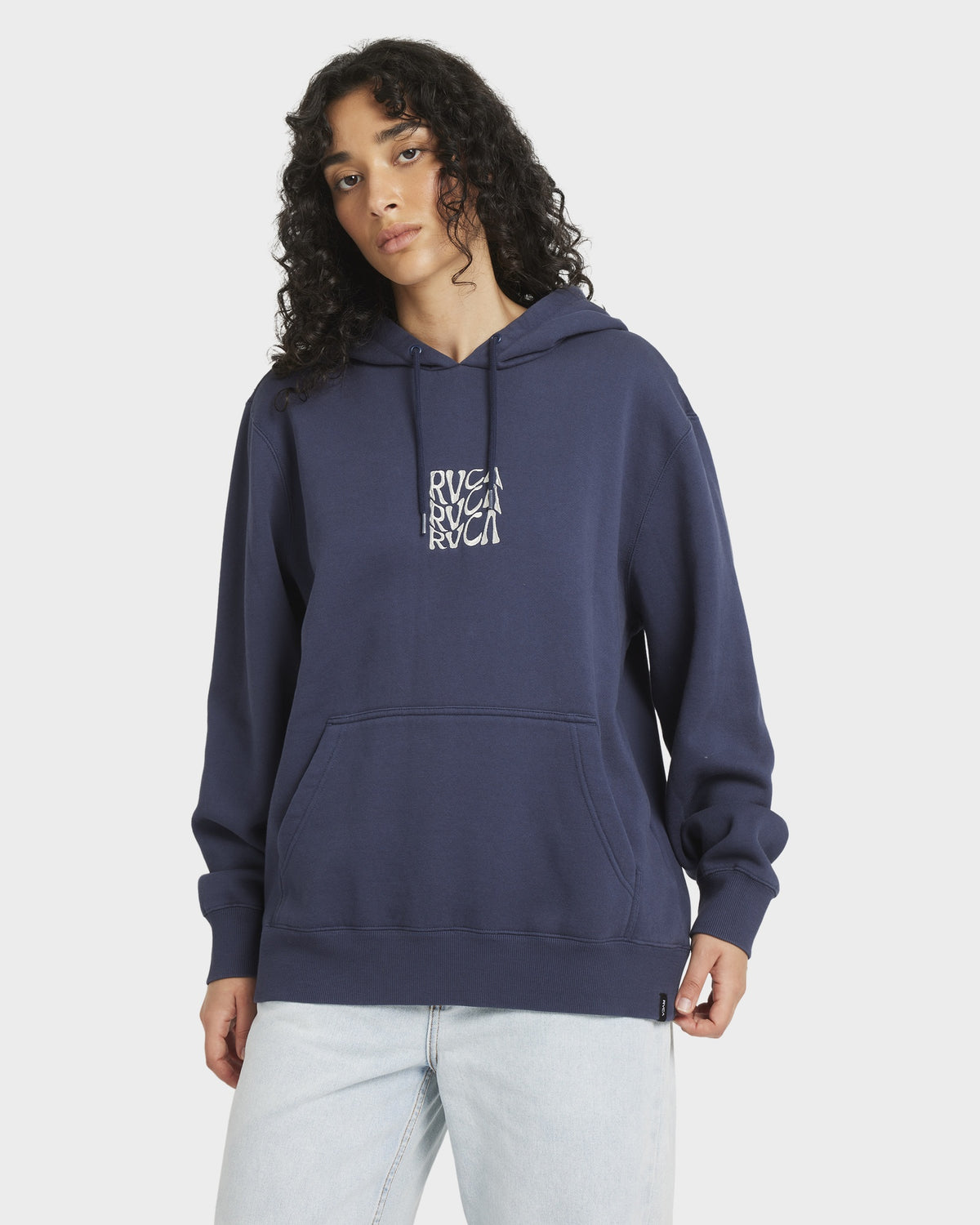 Womens Wavey Slouched Pullover Hoodie