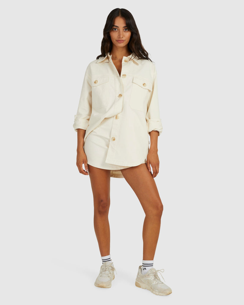 Buy Womens Twill Shacket by RVCA | Amazon Surf NZ