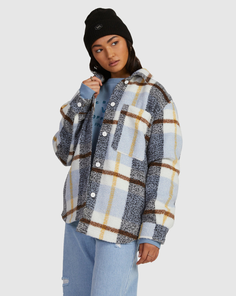 Buy Womens Valley Plaid Shacket by RVCA | Amazon Surf NZ