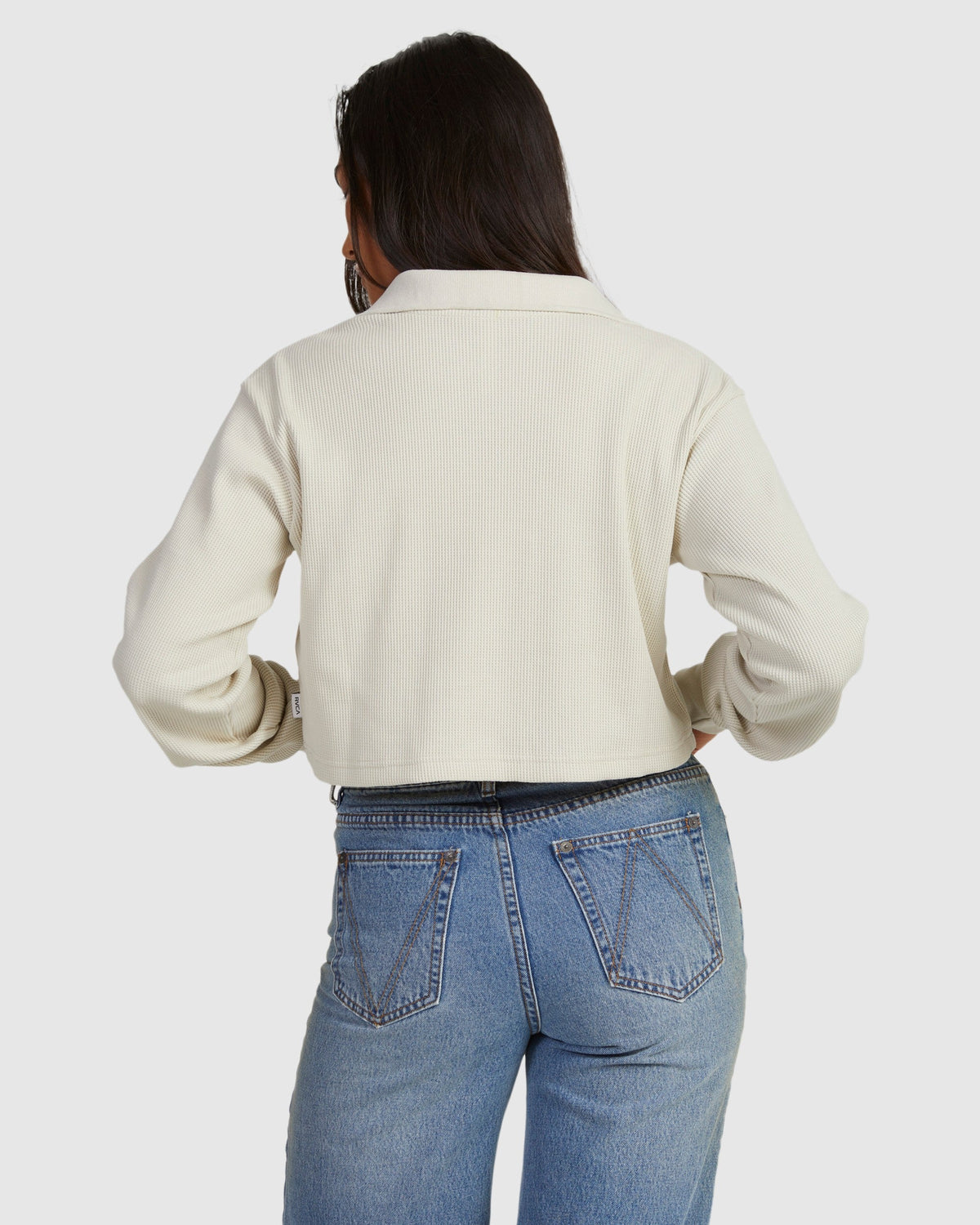 Womens Waffle Vintage Long Sleeve Shirt