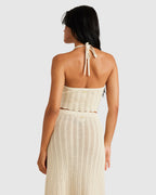 Womens Crochet Halter Tank Top