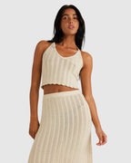Womens Crochet Halter Tank Top