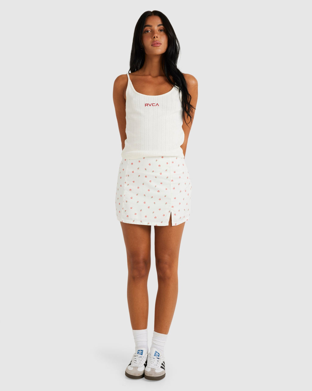 Womens Rose Bud Pointelle Tank Top