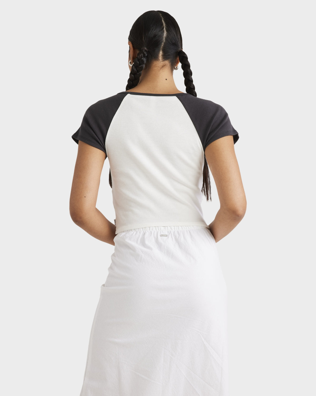 Womens Raglan Baby Crop Top