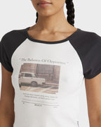 Womens Raglan Baby Crop Top