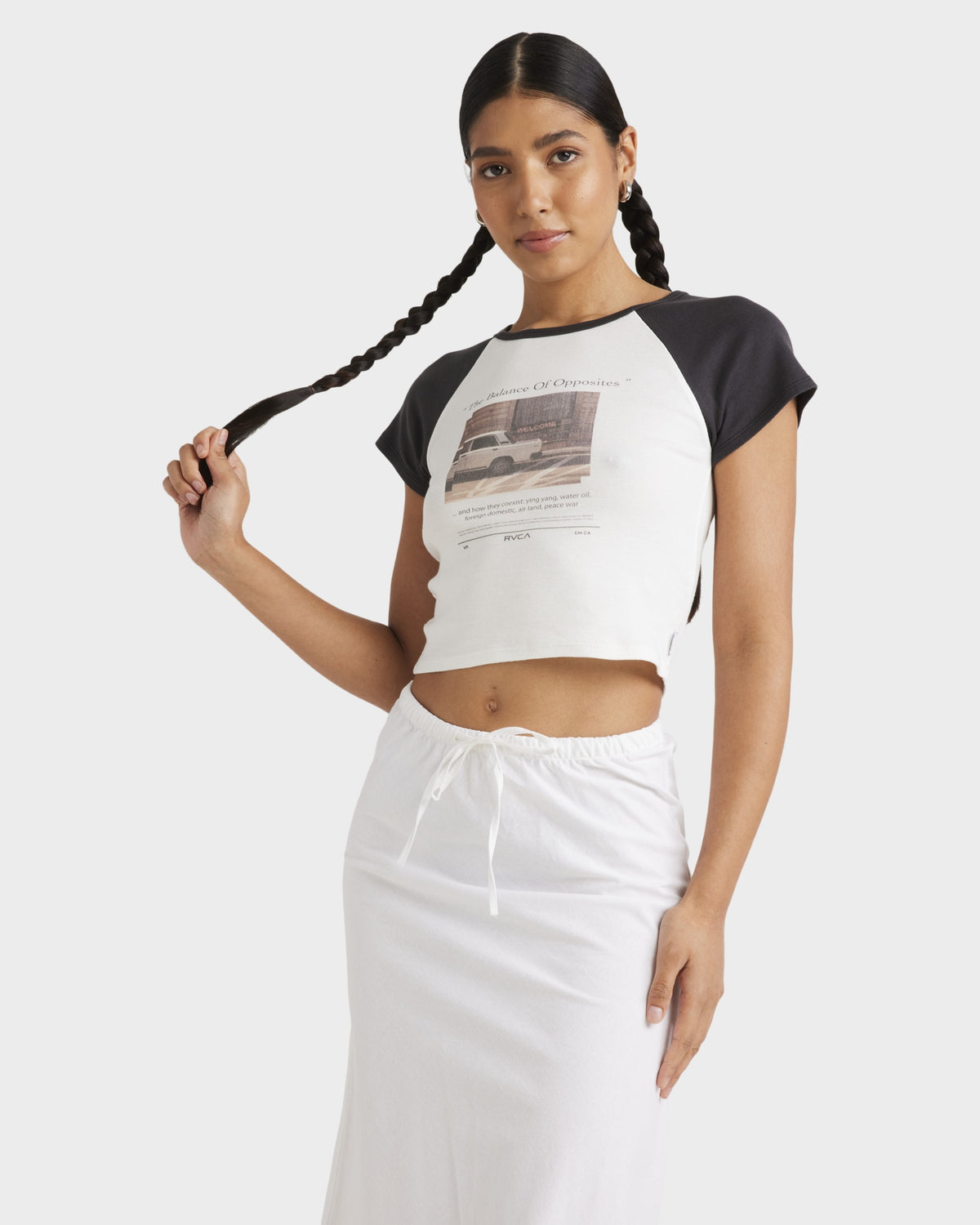 Womens Raglan Baby Crop Top