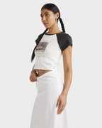 Womens Raglan Baby Crop Top