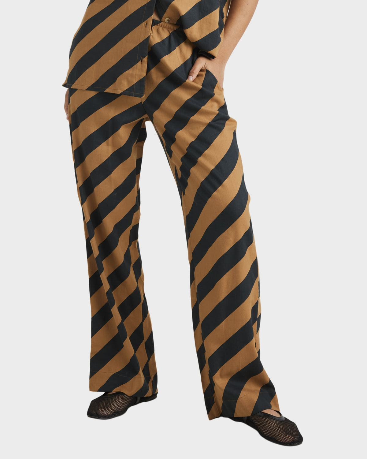 Womens Milspec Stripe Holiday Elastic Waist pants
