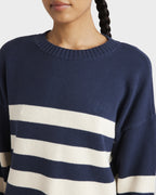 Womens Ivy Stripe Crew Neck