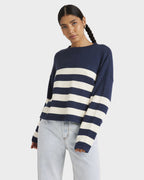 Womens Ivy Stripe Crew Neck