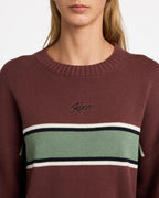 Womens Ivy Stripe Crew Neck