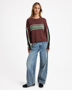 Womens Ivy Stripe Crew Neck
